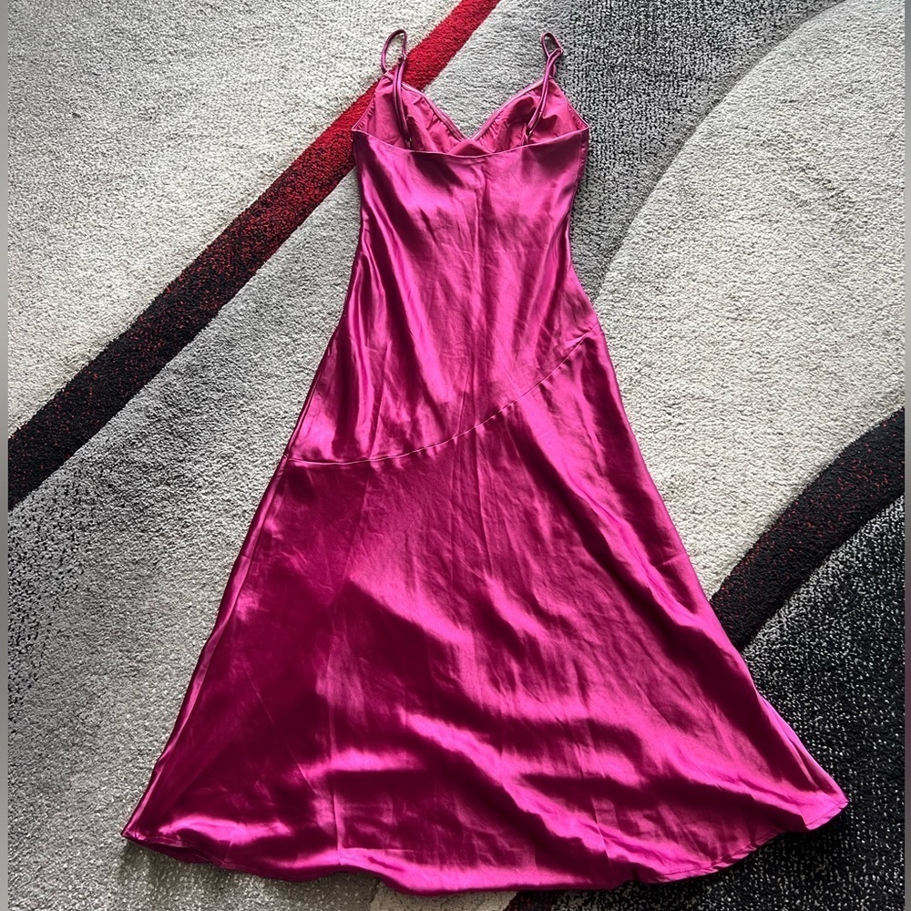 Hello Molly Asking For A Friend Fuchsia MIDI Dress - Picture 6 of 6